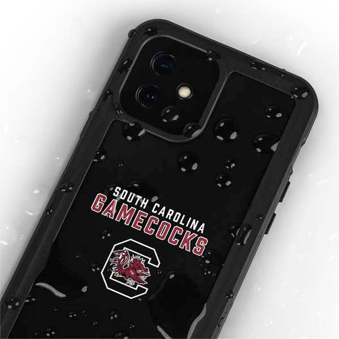 University of South Carolina Gamecocks Black iPhone 12 Mini Waterproof Case