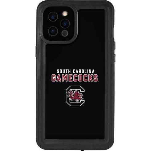 University of South Carolina Gamecocks Black iPhone 12 Pro Max Waterproof Case