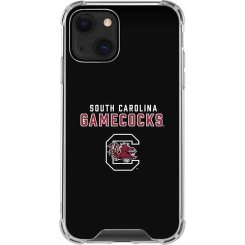 University of South Carolina Gamecocks Black iPhone 13 Clear Case