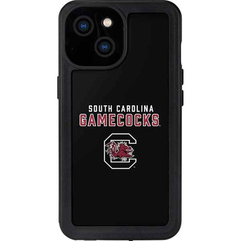 University of South Carolina Gamecocks Black iPhone 13 Mini Waterproof Case