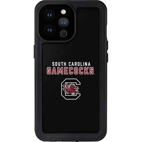 University of South Carolina Gamecocks Black iPhone 14 Pro Max Waterproof Case