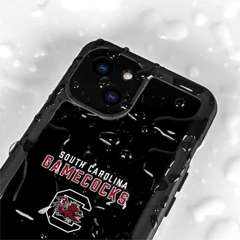 University of South Carolina Gamecocks Black iPhone 15 Plus Waterproof Case