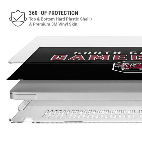 University of South Carolina Gamecocks Black MacBook Air 15in (2023-2025) Case plus Skin