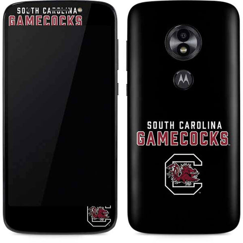 University of South Carolina Gamecocks Black Moto E5 Play Skin
