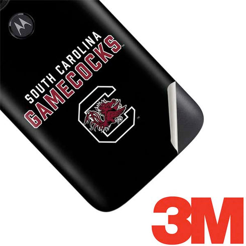 University of South Carolina Gamecocks Black Moto E5 Play Skin