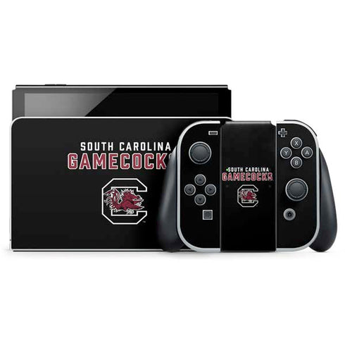 University of South Carolina Gamecocks Black Nintendo Switch OLED (2021) Skin