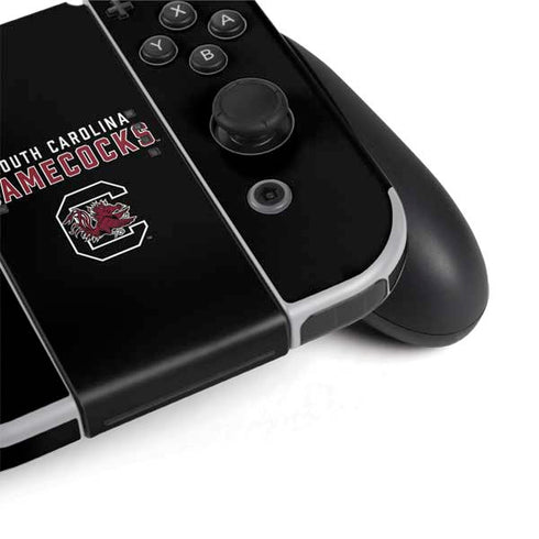 University of South Carolina Gamecocks Black Nintendo Switch OLED (2021) Skin