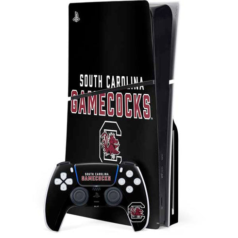 University of South Carolina Gamecocks Black PS5 Slim Disk Bundle Skin