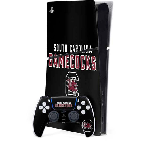 University of South Carolina Gamecocks Black PS5 Slim Digital Edition Bundle Skin