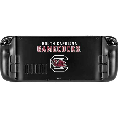 University of South Carolina Gamecocks Black Steam Deck Handheld Gaming Computer Skin