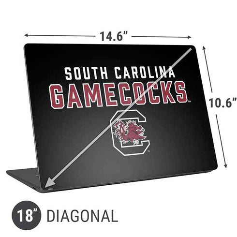 University of South Carolina Gamecocks Black Universal Laptop 18in (14.6 x 10.6in) Skin