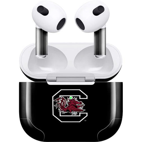 University of South Carolina Gamecocks Logo Black Apple AirPods (3rd Gen 2021) Skin