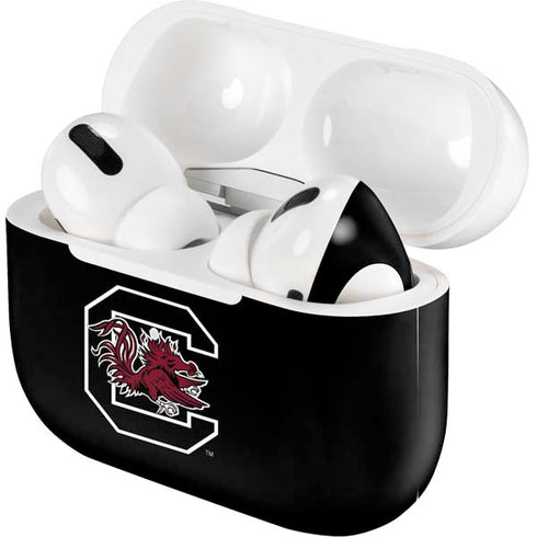 University of South Carolina Gamecocks Logo Black Apple AirPods Pro Skin