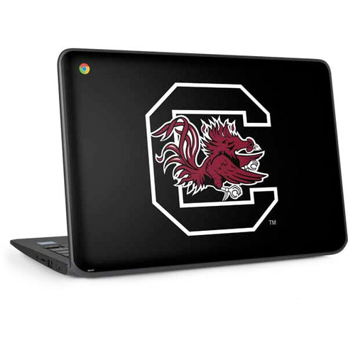 University of South Carolina Gamecocks Logo Black HP Chromebook Skin