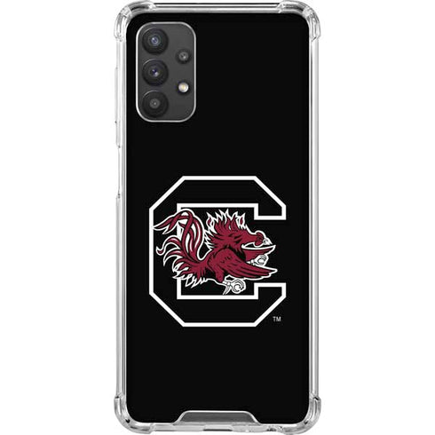 University of South Carolina Gamecocks Logo Black Galaxy A32 5G Clear Case