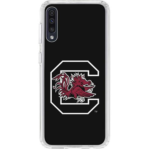 University of South Carolina Gamecocks Logo Black Galaxy A50 Clear Case