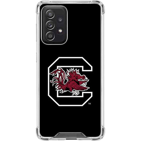 University of South Carolina Gamecocks Logo Black Galaxy A52 5G Clear Case