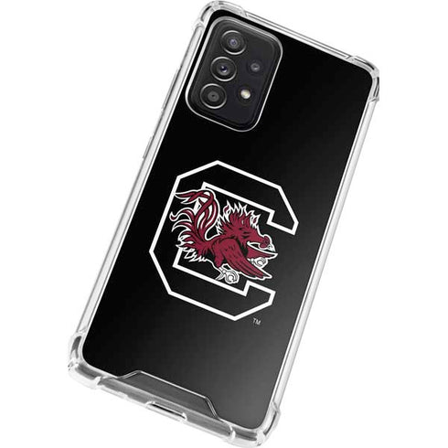 University of South Carolina Gamecocks Logo Black Galaxy A52 5G Clear Case
