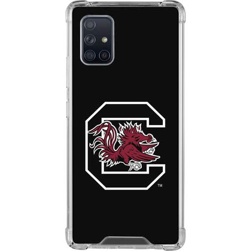 University of South Carolina Gamecocks Logo Black Galaxy A71 5G Clear Case