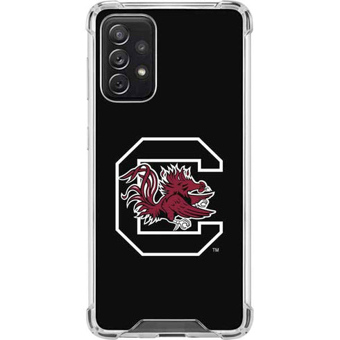 University of South Carolina Gamecocks Logo Black Galaxy A72 5G Clear Case