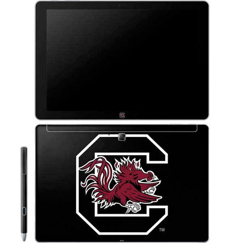 University of South Carolina Gamecocks Logo Black Galaxy Book 12in Skin