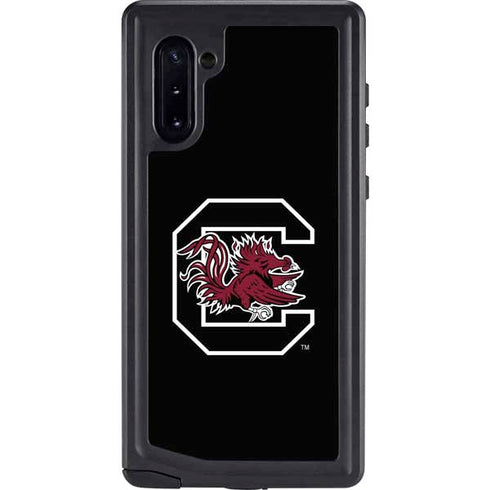 University of South Carolina Gamecocks Logo Black Galaxy Note 10 Waterproof Case
