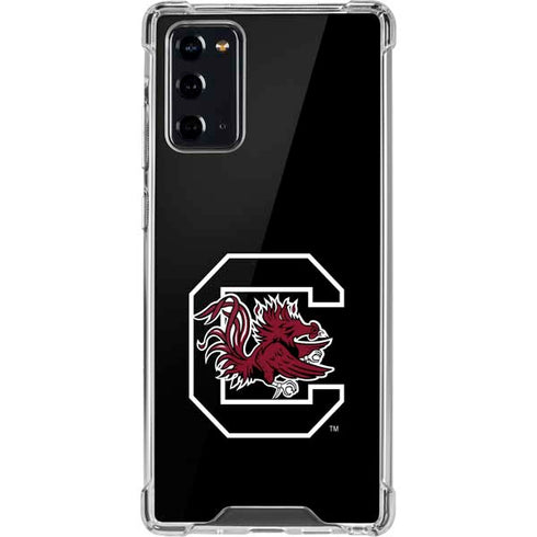 University of South Carolina Gamecocks Logo Black Galaxy Note20 5G Clear Case