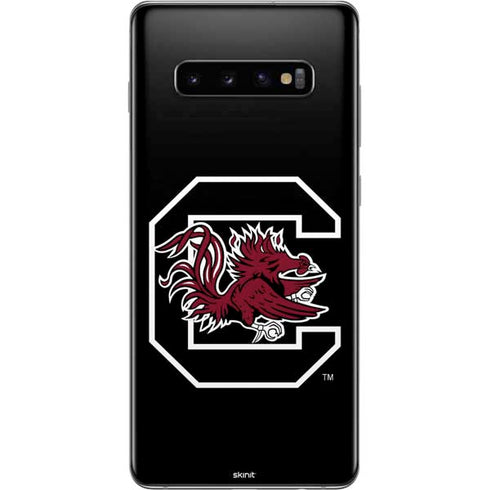 University of South Carolina Gamecocks Logo Black Galaxy S10 Plus Skin