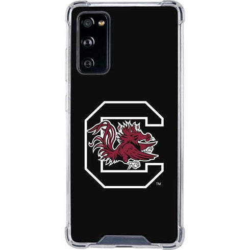 University of South Carolina Gamecocks Logo Black Galaxy S20 FE Clear Case