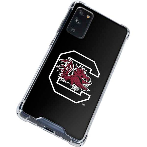 University of South Carolina Gamecocks Logo Black Galaxy S20 FE Clear Case