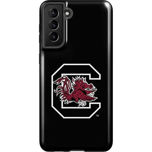 University of South Carolina Gamecocks Logo Black Galaxy S21 FE Pro Case