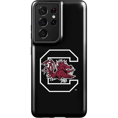 University of South Carolina Gamecocks Logo Black Galaxy S21 Ultra 5G Pro Case