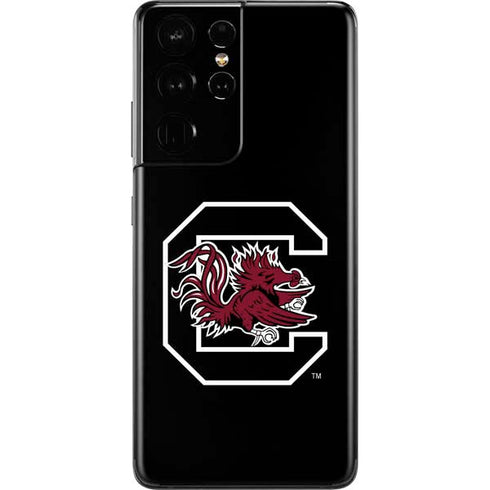 University of South Carolina Gamecocks Logo Black Galaxy S21 Ultra 5G Skin