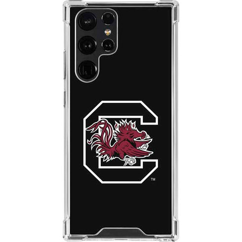University of South Carolina Gamecocks Logo Black Galaxy S22 Ultra Clear Case