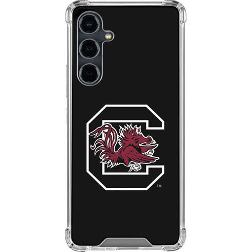 University of South Carolina Gamecocks Logo Black Galaxy S23 FE Clear Case