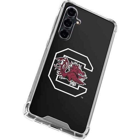 University of South Carolina Gamecocks Logo Black Galaxy S23 FE Clear Case