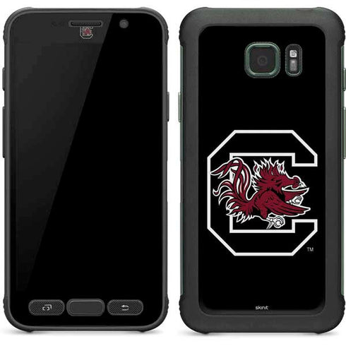 University of South Carolina Gamecocks Logo Black Galaxy S7 Active Skin