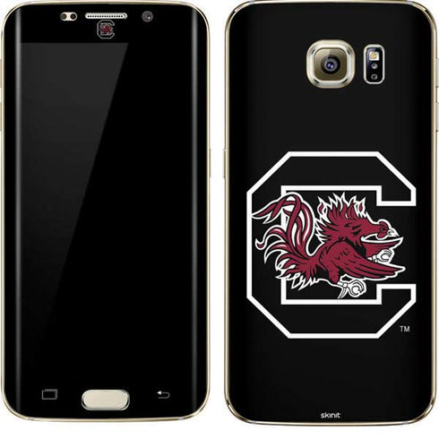 University of South Carolina Gamecocks Logo Black Galaxy S7 Edge Skin