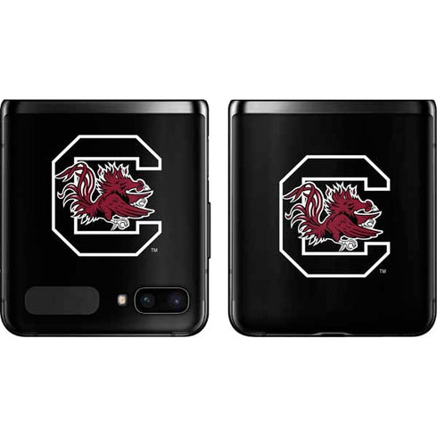 University of South Carolina Gamecocks Logo Black Galaxy Z Flip Skin