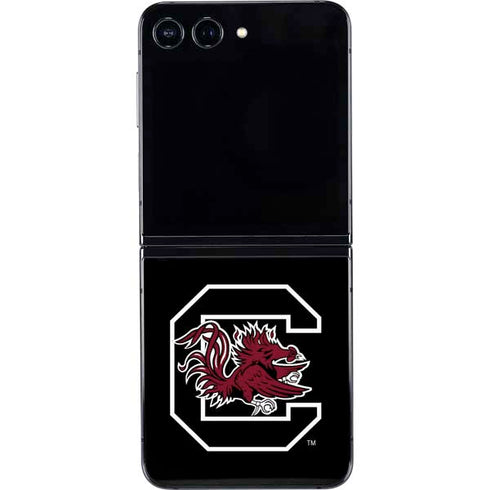 University of South Carolina Gamecocks Logo Black Galaxy Z Flip5 5G Skin
