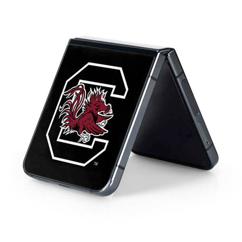 University of South Carolina Gamecocks Logo Black Galaxy Z Flip5 5G Skin