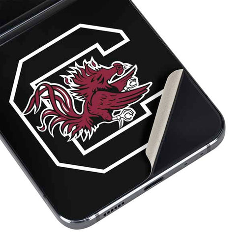 University of South Carolina Gamecocks Logo Black Galaxy Z Flip5 5G Skin