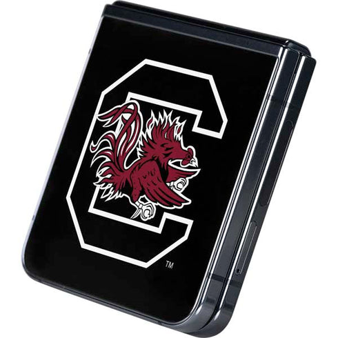 University of South Carolina Gamecocks Logo Black Galaxy Z Flip5 5G Skin