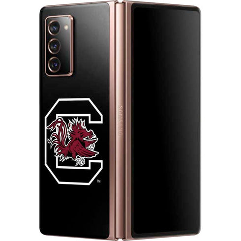 University of South Carolina Gamecocks Logo Black Galaxy Z Fold2 5G Skin