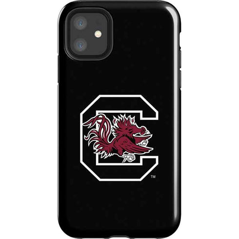 University of South Carolina Gamecocks Logo Black iPhone 11 Impact Case