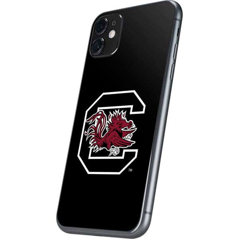 University of South Carolina Gamecocks Logo Black iPhone 11 Skin