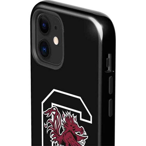 University of South Carolina Gamecocks Logo Black iPhone 12 Impact Case