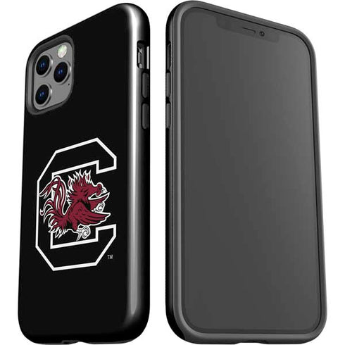 University of South Carolina Gamecocks Logo Black iPhone 12 Pro Impact Case