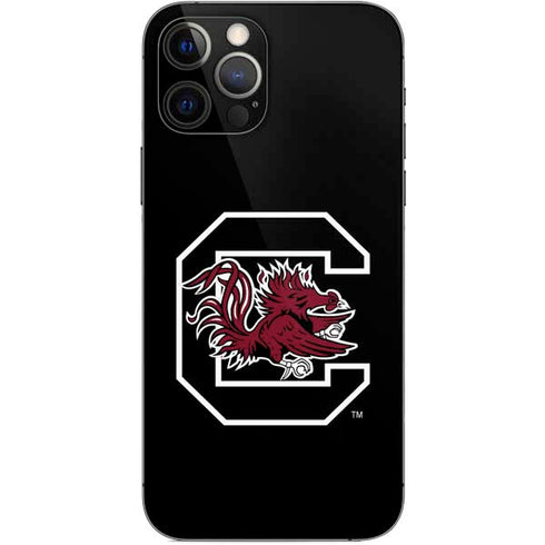 University of South Carolina Gamecocks Logo Black iPhone 12 Pro Skin