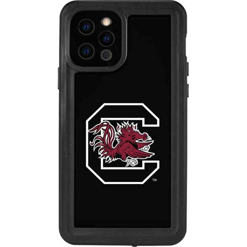 University of South Carolina Gamecocks Logo Black iPhone 12 Pro Waterproof Case